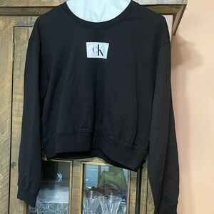 CALVIN KLEIN
1996 Lounge logo-print cotton and recycled-cotton sweatshirt